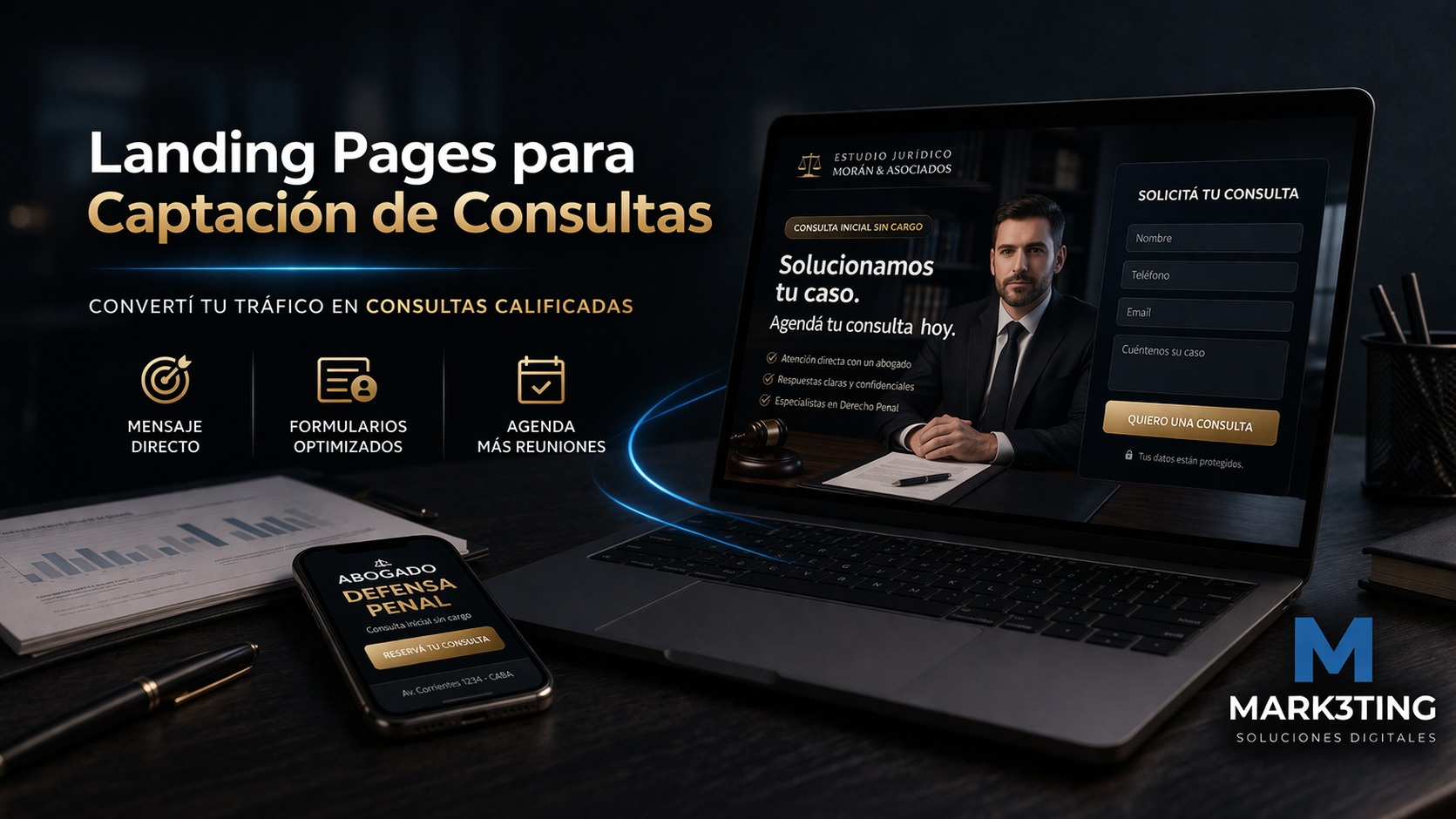 Landing Pages para Captación de Consultas